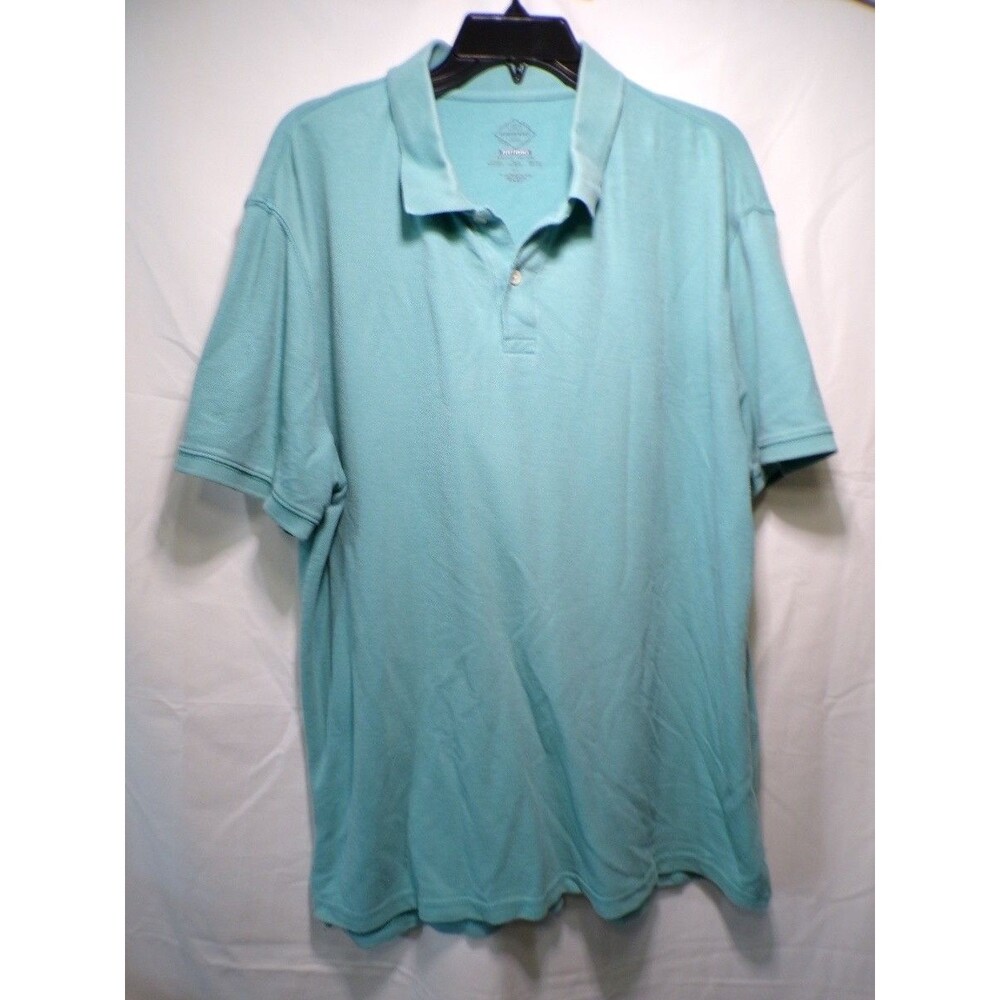 Aqua Men's Performance Polo Shirt Short Sleeve Collared Quick Dry Golf XL